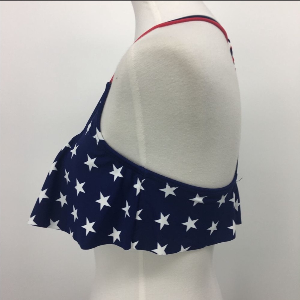 🔥CALIFORNIA WAVES🔥2-Piece Bikini America Flounce Cheeky Swimsuit Large NWT - Picture 6 of 10
